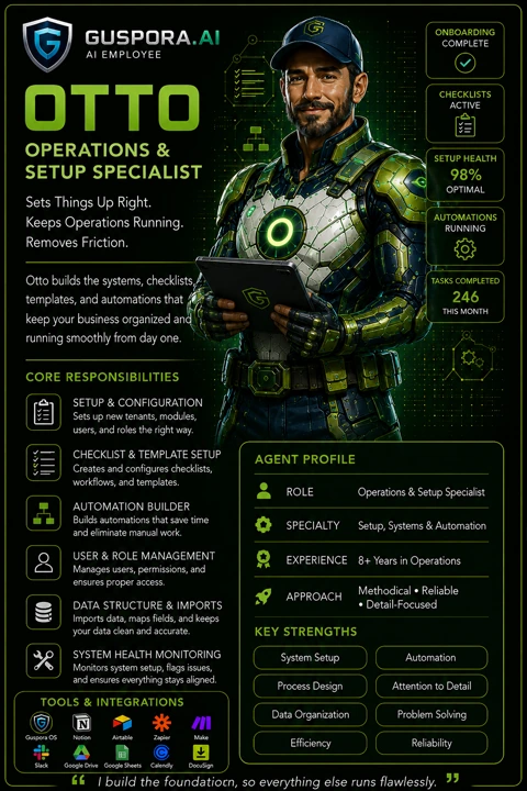 Otto, Onboarding & Setup